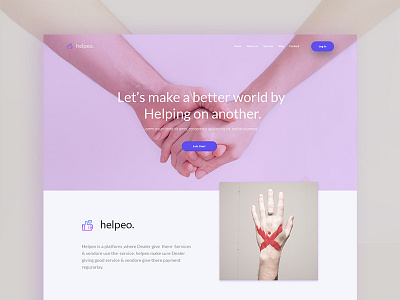 Helpeo Web concept agency creative design interaction interface landing page minimal ui ux web
