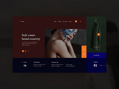Fexos concept ecommerce fashion fluent grid landing page layout minimal shop trend visual website