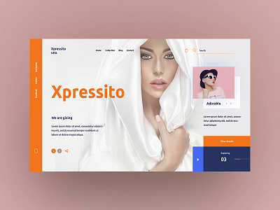 Xpressito web ui kit concept ecommerce fashion fluent grid layout minimal shop trend ui kit visual website