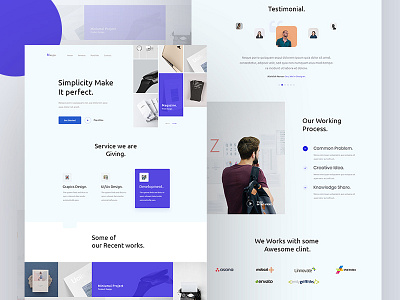 Nexpo landing page concept agency concept fluent grid homepage interface landing page layout minimal trend ui visual