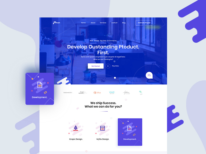 Mexpo creative agency by Mehedi Hasan Roni on Dribbble