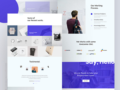 Nexpo landing page concept agency concept fluent grid homepage landing page layout minimal trend typography ui visual