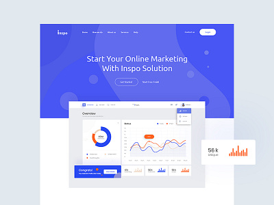 Inspo agency clean concept creative dashbaord exploration grid interface landing page layout management marketing agency minimal statistic trend ui userinterface ux visual web