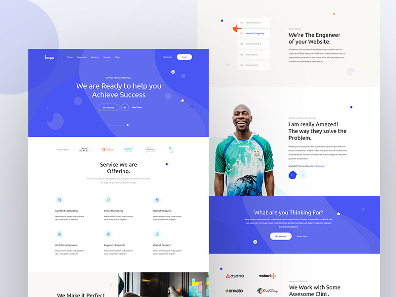 Inspo (Service) Landing page concept