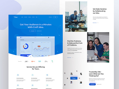 Cruft Web Exploration agency clean concept creative design fluent grid homepage interface landing page layout management marketing agency minimal trend typography ui ux visual web