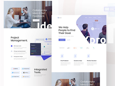 Xprow Creative Agency V2 agency clean concept creative dailyui exploration fluent grid homepage interface landing page layout marketing agency minimal simple trending ui ux visual web