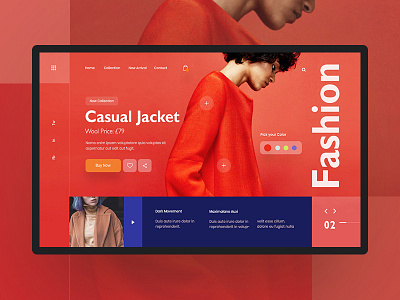 Minimal Fashion web Exploration #2 concept ecommerce fashion giga interface jacket landing page mens fashion minimalistic model modern product design responsive shop social ui ux visual web women fashion