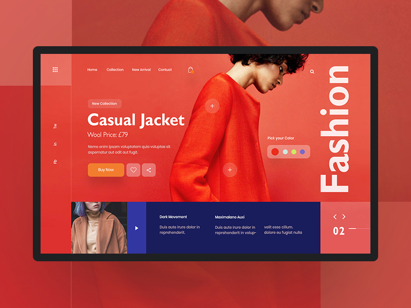 Minimal Fashion web Exploration #2 by Mehedi Hasan Roni on Dribbble