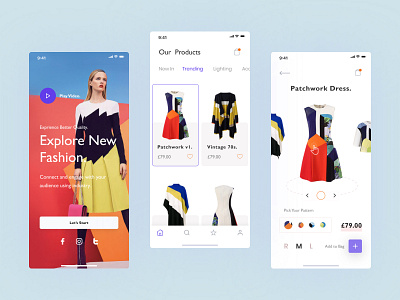 Patchwork E-Commerce App Exploration #V1 application clean ui clothing concept ecommerce ecommerce app fashion grid inspiration interface ios layout minimal shop shopping app ui uinugget ux visual web