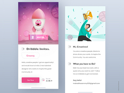 Dribbble Invite Exploration.