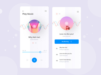 Music app ui Exploration app artist clean concept interface layout minimal mobile music music app music player trending ui ux visual