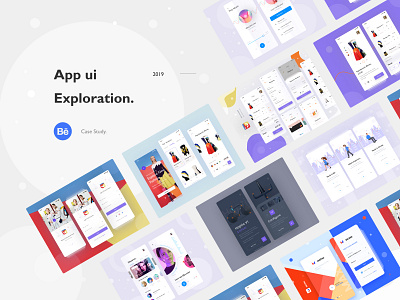 App ui Exploration case study 2019 app behance branding case study clean color concept design exploration interface layout minimal mobile ui presentation trend ui user experience userinterface ux visual