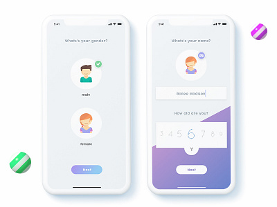 Child App - Register apps ios iphonex kids minimal register signup ui ux