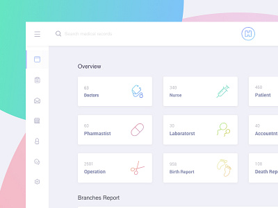 Hospital Management System app dashboard hospital medical ui uikit web