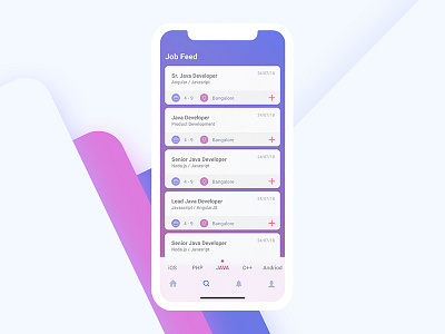 Job Feed apps hunt ios job searchjob ui ux