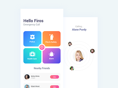 Emergency - App alarm app colors emergency ios iphonex ui user ux