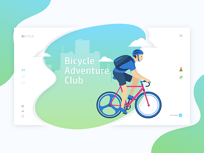 Bicycle Adventure Club adventure bicycle club flat inspiration members sports ui ux web