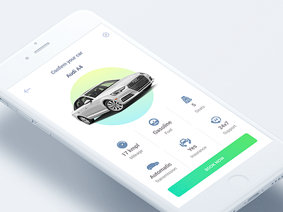 Car Rental App app car clean concept download landing mobile page rent rental ui website