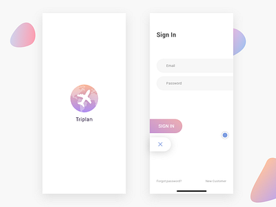 Triplan - Login app booking ios iphonex plan travel trip