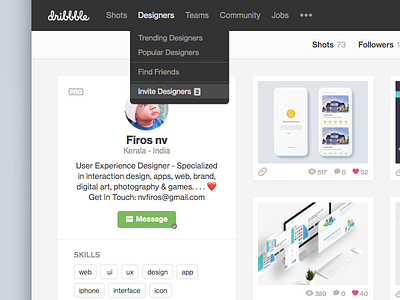 x2 Dribbble Invites