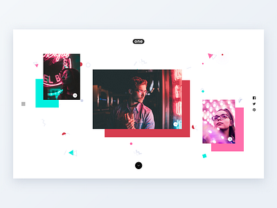 One | Minimal Portfolio apps behance club colors dribbble interface light minimal minimalism night photography portfolio twitter ui uplabs ux web