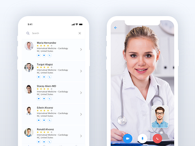 Video Chat with a Doctor app apps colors design dribbble health health app icon illustration interface ios medical minimal ui ux