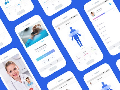 Docwell App Android app apps colors design dribbble health interface ios medical minimal ui ux