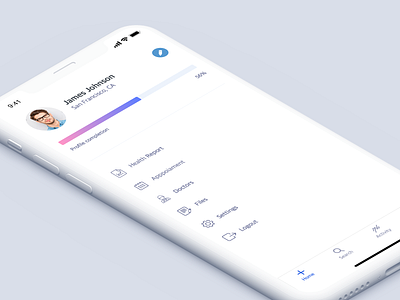 Medical Profile app apps behance colors design dribbble health interface invite ios medical minimal profile ui ux ux design