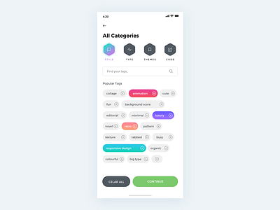 All Categories app apps behance colors design dribbble icon illustration interface ios minimal suggestion tag tags typography ui ux vector