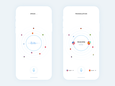 Translation App Minimal animation app apps behance branding colors design dribbble flat icon illustration interface ios logo minimal typography ui ux vector