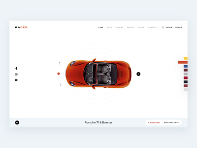 Racer - Web Interface apps behance branding colors design dribbble illustration interface minimal typography ui ux vector