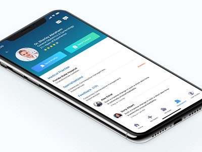 Doctor Profile app apps behance colors design doctor dribbble health interface ios medical minimal profile ui ux