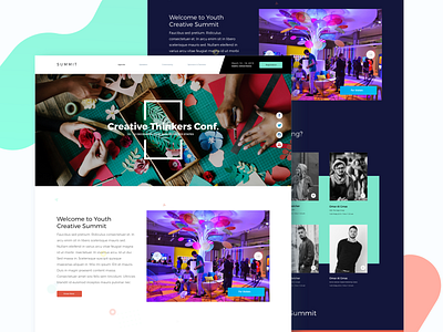 Creative Thinkers Conf. 2019 - Web Interface behance branding colors conference design dribbble flat illustration interface minimal summit typography ui ux vector web website