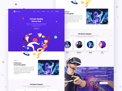 VR' Gamers apps behance colors design dribbble interface minimal ui ux virtual reality web