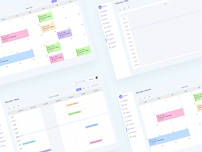 Invoyser Calendar behance colors design dribbble interaction interface invoice invoyser minimal ui ux