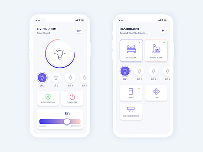 Smart Home - IOT apps behance colors design dribbble interface minimal smartdevice smarthome ui ux