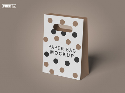 Free Paper Bag Mockup paper