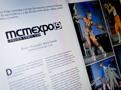 MCM Expo magazine page spread design digital editorial layout magazine minimal photography simple typography web