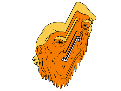 gross character design dump trump illustration not my president procreate