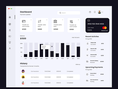 Fintech Dashboard design finance ui