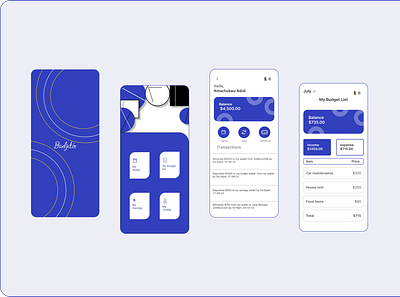 A budget app : Budjetin design ui