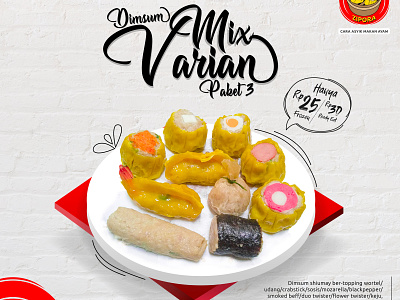 Poster Mix Varian Dimsum Package3 branding design digitalmarketing food foodandbeverage graphic design logo marketing poster posterdesign product promote promotion socialmedia