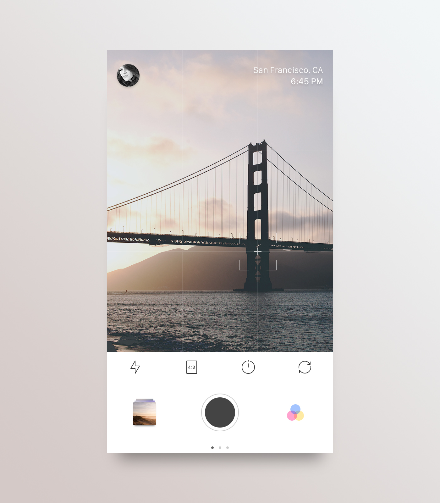 Камера ui. Camera UI. Camera app Concept.