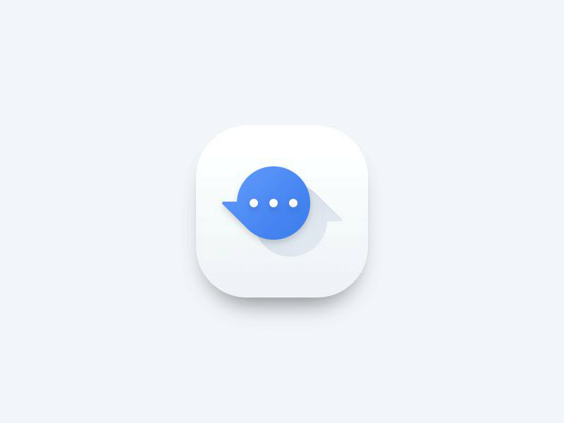 Messenger App Icon GIF animate app clean gif icon ios logo material design messenger simple ui