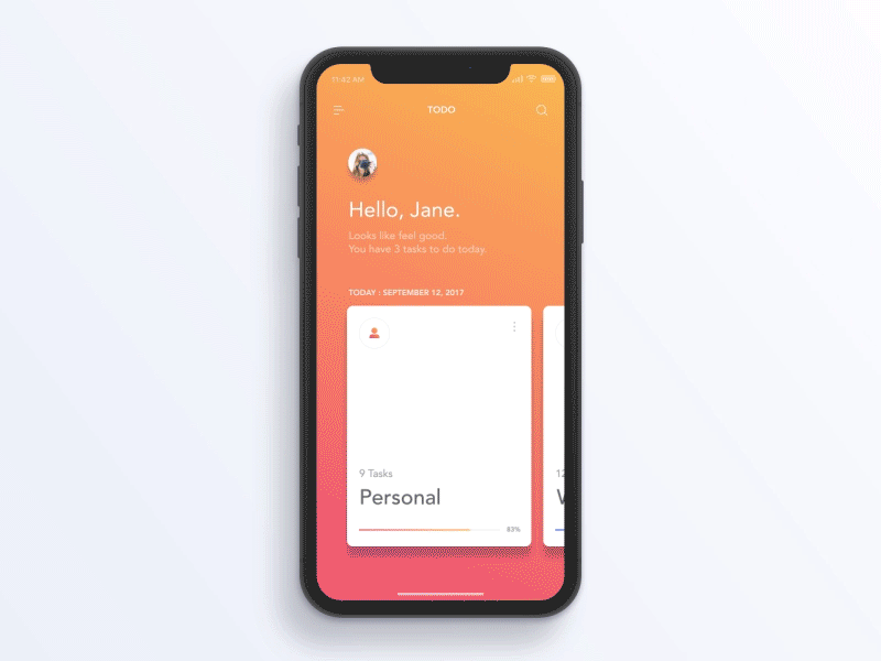 iPhone X - Todo Concept