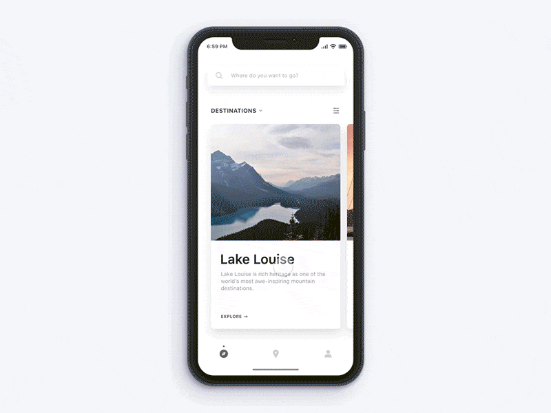 iPhone X - City Guides Concept
