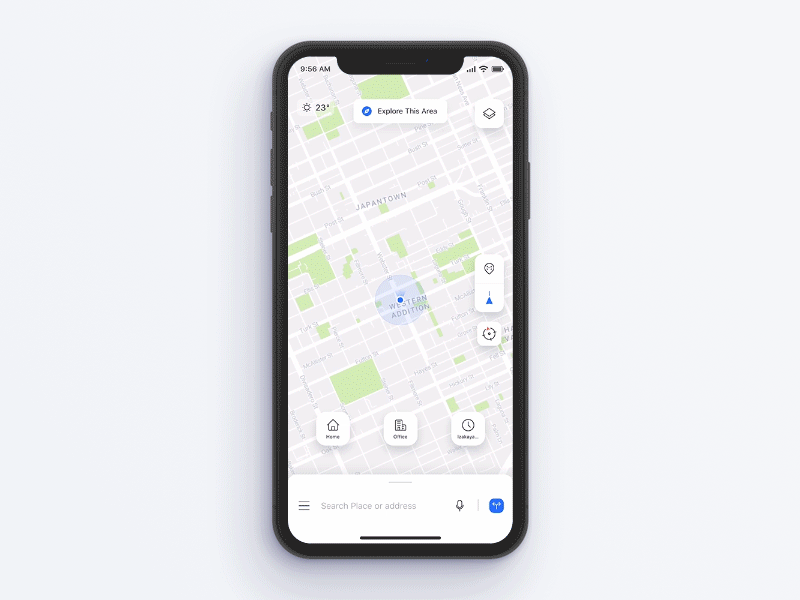 iPhone X - Maps App Concept