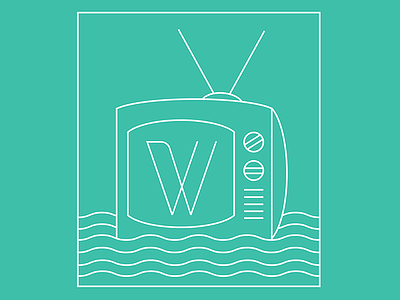 WSEATV 3 brand identity illustration logo nh ocean portsmouth sea television tv type w water wave