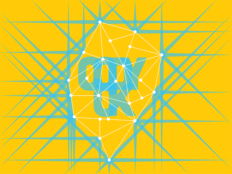 Name Design 2 logo brand blue yellow type typography letters opacity kerning diamond shapes geometric