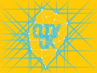 Name Design 2 blue brand diamond geometric kerning letters logo opacity shapes type typography yellow